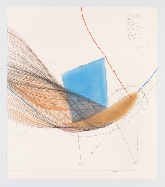 Jorinde Voigt, No Silence VIII, matita, pastello e inchiostro su carta, 68 x 59 cm, 2015