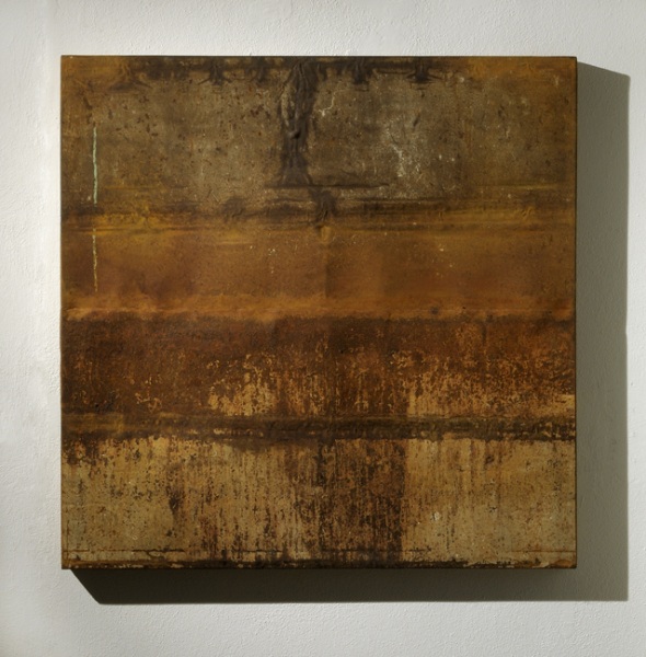 Mary Pola, Sovrapposizione, rusted iron, cm 100 x 100, 2012